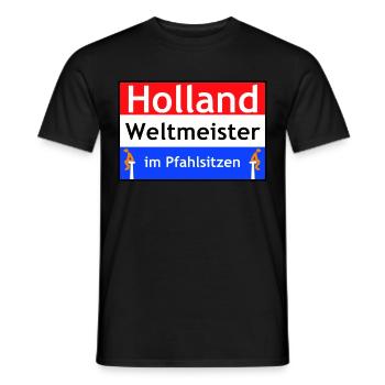 Hollande - T-shirt homme - noir - Devant - AI Model Male 178 light (178cm)