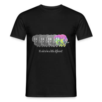 Vintage Elephant Ça va un peu différemment - T-shirt homme - noir - Devant - AI Model Male 178 light (178cm)