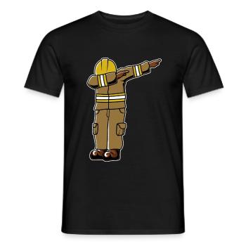 Youth Fire Brigade Volunteer Fire Brigade Association Fire - Men's T-Shirt - black - Front - AI Model Male 178 light (178cm)