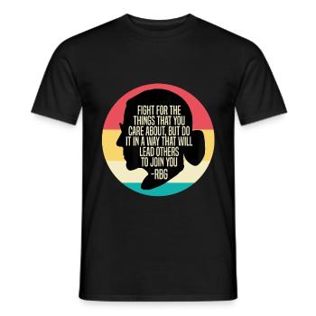 RBG Féminisme féminin notoire Ruth Bader Ginsbu - T-shirt homme - noir - Devant - AI Model Male 178 light (178cm)