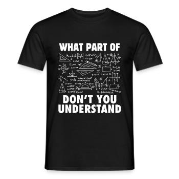 Math equations of which you can get the forms - Men's T-Shirt - black - Front - AI Model Male 178 light (178cm)