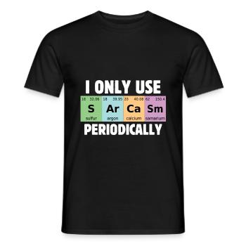 Lustige Wissenschaft Ich benutze Sarkasmus nur per - Männer T-Shirt - Schwarz - Vorne - AI Model Male 178 light (178cm)