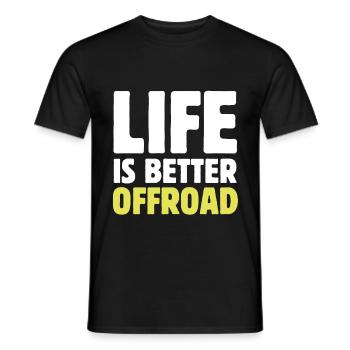 Rock Crawler Life is Better Off-Road Gros pneus Mot - T-shirt homme - noir - Devant - AI Model Male 178 light (178cm)