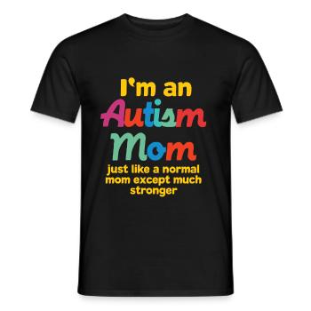 Autisme Mom Dieu cadeau Autistic Awareness Fami - T-shirt homme - noir - Devant - AI Model Male 178 light (178cm)