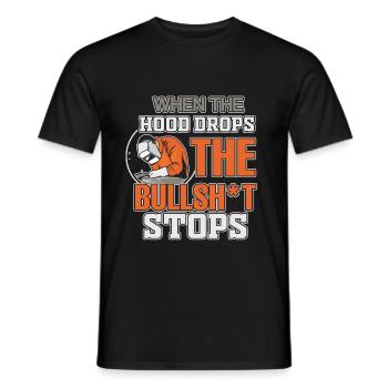 Funny Schweißer Wenn die Haube fällt der Bullshit - Männer T-Shirt - Schwarz - Vorne - AI Model Male 178 light (178cm)