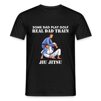 Jiujitsu Dad Some Dad Play Golf Real Dad trai - Men's T-Shirt - black - Front - AI Model Male 178 light (178cm)