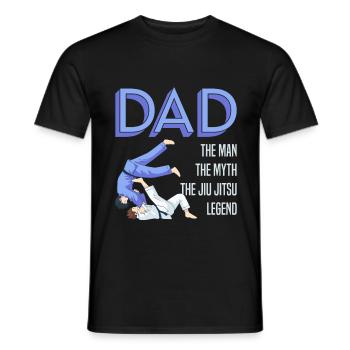 Jiujitsu Dad The Man The Myth The Jiu Jitsu Leg - Men's T-Shirt - black - Front - AI Model Male 178 light (178cm)