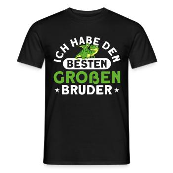 Geschwister Großer Bruder Dino Geschenk - Männer T-Shirt - Schwarz - Vorne - AI Model Male 178 light (178cm)
