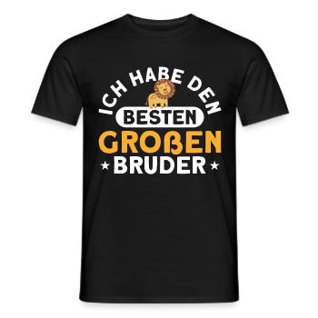 Geschwister Großer Bruder Löwe Geschenk - Männer T-Shirt - Schwarz - Vorne - AI Model Male 178 light (178cm)
