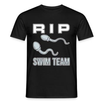 Funny Vasectomy RIP Swimming Team Surgery Humor - Men's T-Shirt - black - Front - AI Model Male 178 light (178cm)