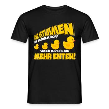 Badeenten Enten Entenliebhaber Geschenk - Männer T-Shirt - Schwarz - Vorne - AI Model Male 178 light (178cm)