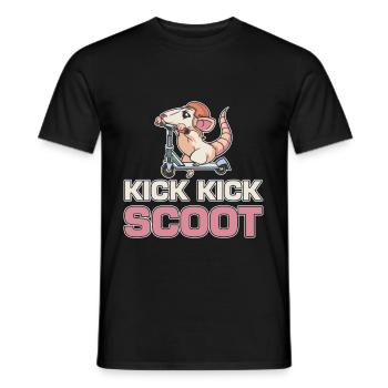 Kick Kick Scoot Scooter Tricks Stunts Riding Young - Männer T-Shirt - Schwarz - Vorne - AI Model Male 178 light (178cm)