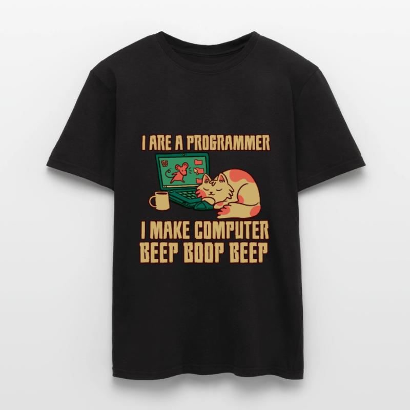 I Are A Programmer I Make Computer Beep Boop Beep Men’s T-shirt