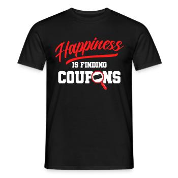 Coupon Shopper Discount Couponer Discount Sale - Men's T-Shirt - black - Front - AI Model Male 178 light (178cm)