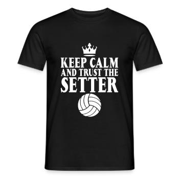 Restez calme et faites confiance au Setter 5 - T-shirt homme - noir - Devant - AI Model Male 178 light (178cm)