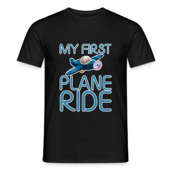 My First Plane Ride 29 - Männer T-Shirt - Schwarz - Vorne - AI Model Male 178 light (178cm)