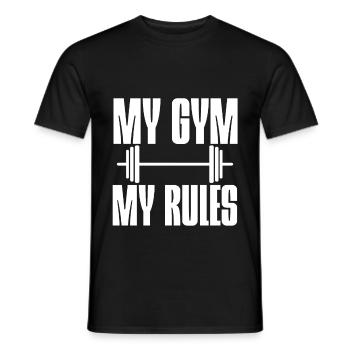 My Gym, My Rules 6 - Men's T-Shirt - black - Front - AI Model Male 178 light (178cm)