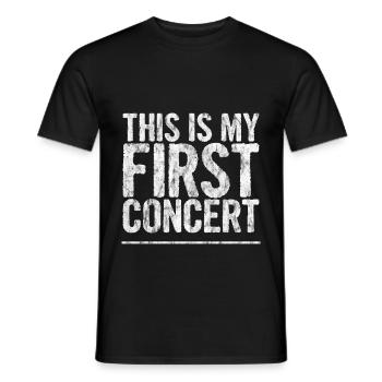 This is My First Concert 29 - Men's T-Shirt - black - Front - AI Model Male 178 light (178cm)