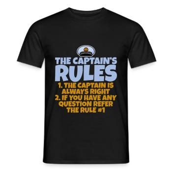 Les règles du capitaine, le capitaine a toujours raison 4 - T-shirt homme - noir - Devant - AI Model Male 178 light (178cm)