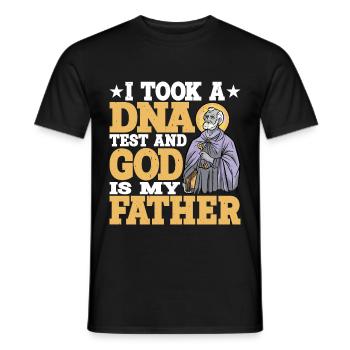 I Took A DNA Test And God Is My Father 16 - Männer T-Shirt - Schwarz - Vorne - AI Model Male 178 light (178cm)
