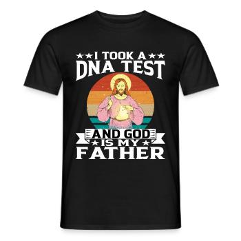 I took a DNA test and God is my father 15 - Men's T-Shirt - black - Front - AI Model Male 178 light (178cm)