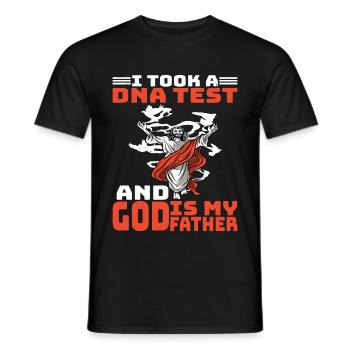I Took A DNA Test And God Is My Father 18 - Männer T-Shirt - Schwarz - Vorne - AI Model Male 178 light (178cm)