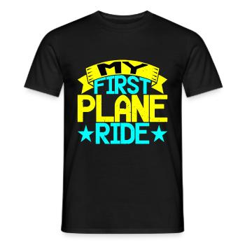 My First Plane Ride 41 - Männer T-Shirt - Schwarz - Vorne - AI Model Male 178 light (178cm)