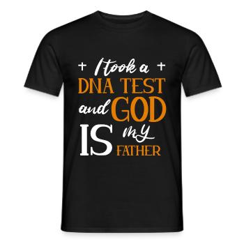 I Took A DNA Test And God Is My Father 7 - Männer T-Shirt - Schwarz - Vorne - AI Model Male 178 light (178cm)