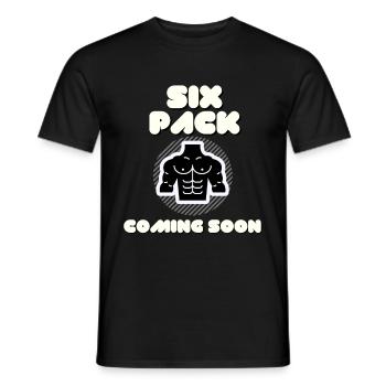 Six Pack à venir 36 - T-shirt homme - noir - Devant - AI Model Male 178 light (178cm)