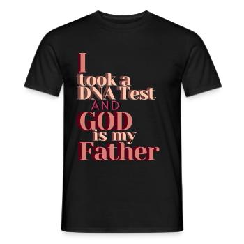 J’ai fait un test ADN et Dieu est mon père 23 - T-shirt homme - noir - Devant - AI Model Male 178 light (178cm)