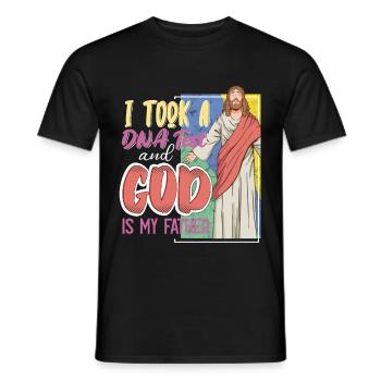J’ai fait un test ADN et Dieu est mon père 21 - T-shirt homme - noir - Devant - AI Model Male 178 light (178cm)