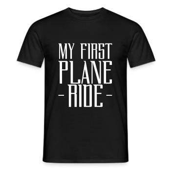 My First Plane Ride 42 - Männer T-Shirt - Schwarz - Vorne - AI Model Male 178 light (178cm)