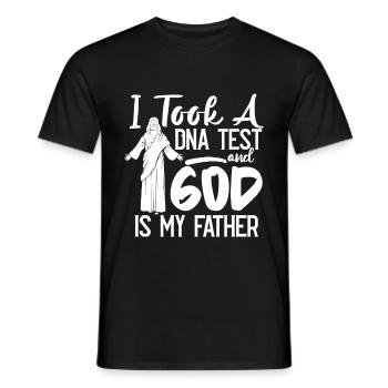I Took A DNA Test And God Is My Father 22 - Männer T-Shirt - Schwarz - Vorne - AI Model Male 178 light (178cm)