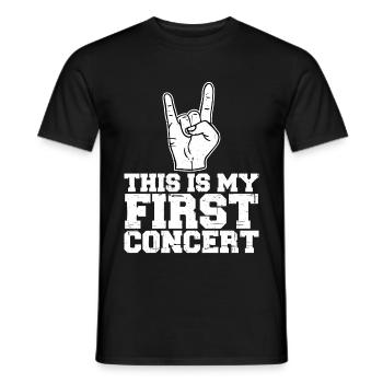 This is My First Concert 32 - Men's T-Shirt - black - Front - AI Model Male 178 light (178cm)