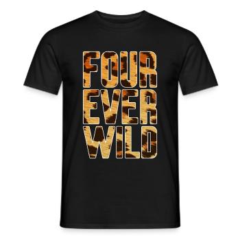 Four Ever Wild 27 - Männer T-Shirt - Schwarz - Vorne - AI Model Male 178 light (178cm)