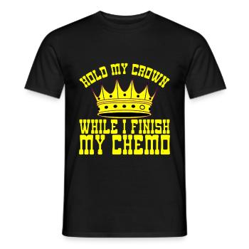 Tenez ma couronne pendant que je termine ma chimio 28 - T-shirt homme - noir - Devant - AI Model Male 178 light (178cm)