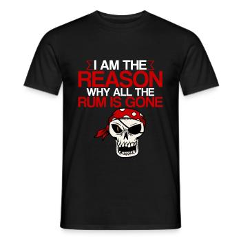 I Am The Reason Why All The Rum Is Gone 2 - Men's T-Shirt - black - Front - AI Model Male 178 light (178cm)