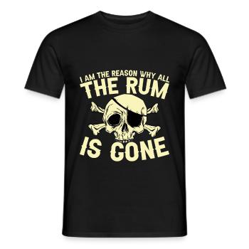 I Am The Reason Why All The Rum Is Gone - Men's T-Shirt - black - Front - AI Model Male 178 light (178cm)