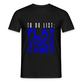 Liste de choses à faire Jouer à des jeux vidéo 2 - T-shirt homme - noir - Devant - AI Model Male 178 light (178cm)