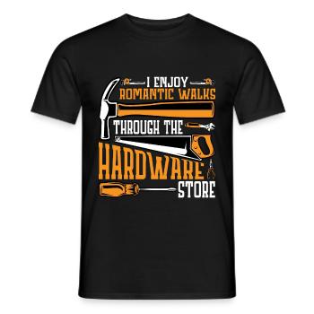 Enjoy Romantic Walks Through The Hardware Store11 - Men's T-Shirt - black - Front - AI Model Male 178 light (178cm)