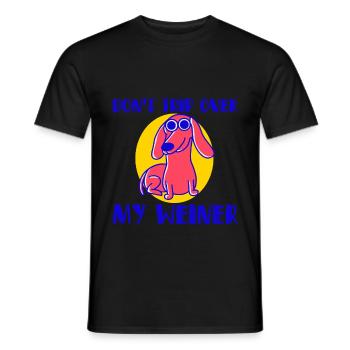 Don't Trip Over My Weiner 4 - Men's T-Shirt - black - Front - AI Model Male 178 light (178cm)