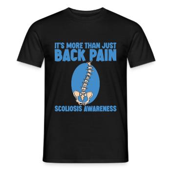 Its More Than Just Back Pain, Scoliosis Awareness2 - Men's T-Shirt - black - Front - AI Model Male 178 light (178cm)
