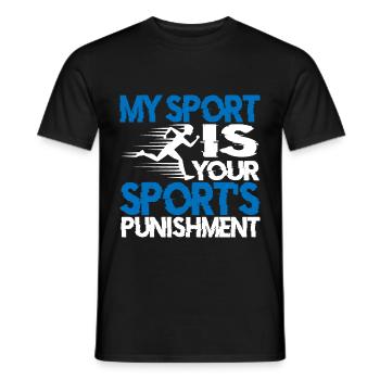 Mon sport est la punition de votre sport 2 - T-shirt homme - noir - Devant - AI Model Male 178 light (178cm)