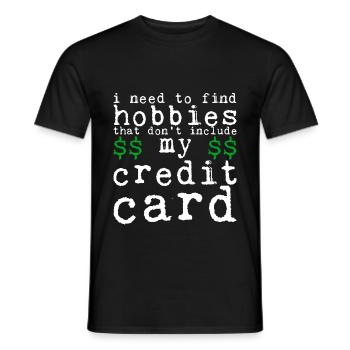 Besoin de trouver des passe-temps qui n’incluent pas la carte de crédit 4 - T-shirt homme - noir - Devant - AI Model Male 178 light (178cm)