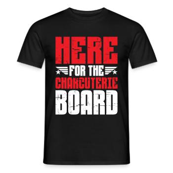Ici pour la Planche de Charcuterie 5 - T-shirt homme - noir - Devant - AI Model Male 178 light (178cm)