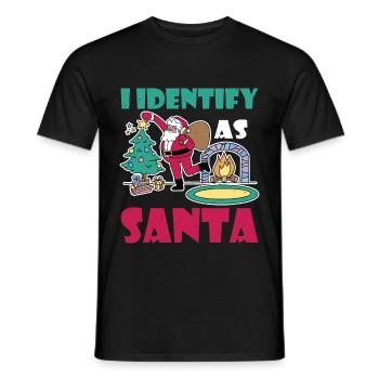 I Identify As Santa 4 - Men's T-Shirt - black - Front - AI Model Male 178 light (178cm)