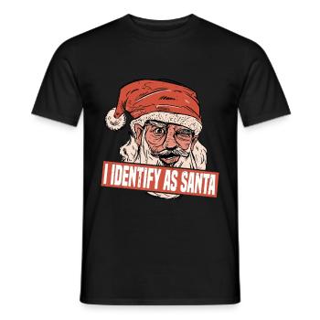 I Identify As Santa 7 - Men's T-Shirt - black - Front - AI Model Male 178 light (178cm)