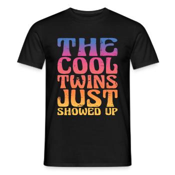The Cool Twins Just Showed Up 12 - Men's T-Shirt - black - Front - AI Model Male 178 light (178cm)