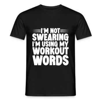 Je ne jure pas que j’utilise mes mots d’entraînement - T-shirt homme - noir - Devant - AI Model Male 178 light (178cm)