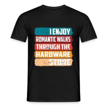 Enjoy Romantic Walks Through The Hardware Store16 - Men's T-Shirt - black - Front - AI Model Male 178 light (178cm)